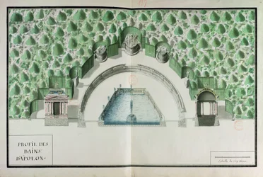 Ms 130752 Entwurf für die Bäder des Apollo in Versailles